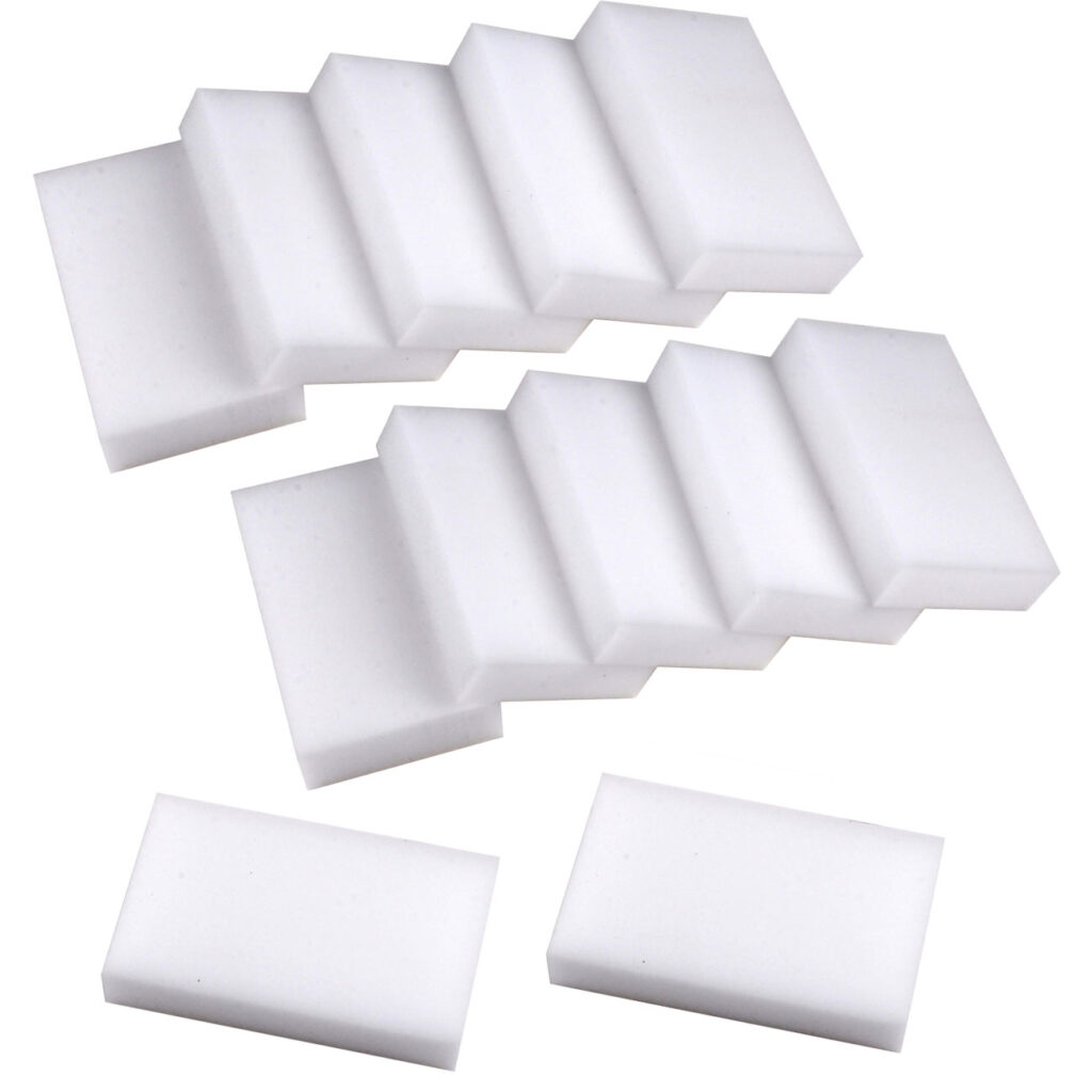 Schmutzradierer 12er-Set zur Beseitigung hartnäckiger Flecken, weiss, 10 x 6 cm