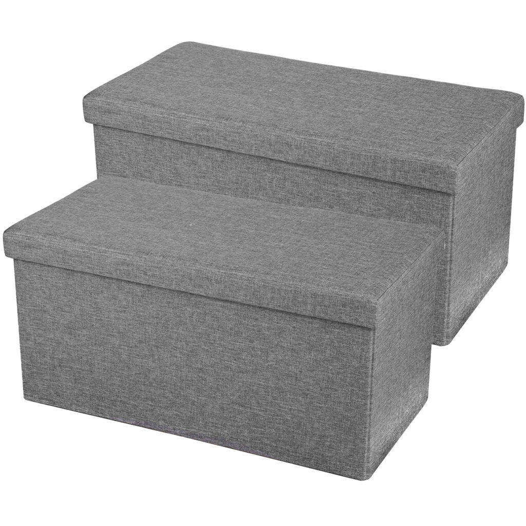 2er-Set Faltbare Sitztruhe für 2 Personen, grau 2er-Set Faltbare Sitztruhe für 2 Personen, grau