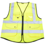 Warnweste Grösse L, inkl. 6 Taschen, neongelb