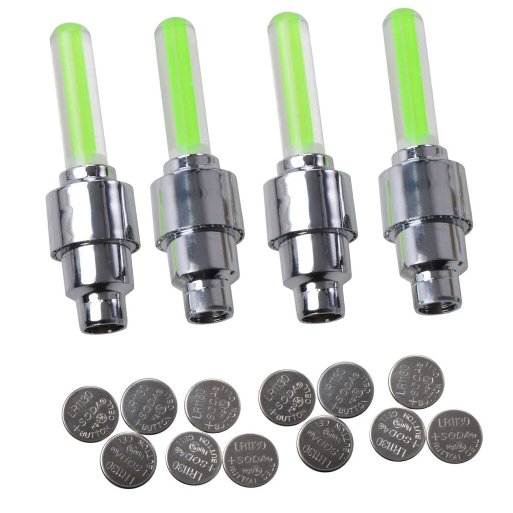 4er-Set Ventilleuchten für Fahrräder und Autos 4er-Set Ventilleuchten für Fahrräder und Autos