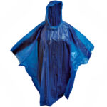 Universal Regenponcho mit Kapuze, blau, 121 cm