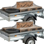 2er-Set Sicherheitsnetz für offene PKW-Anhänger, 2 x 3 m