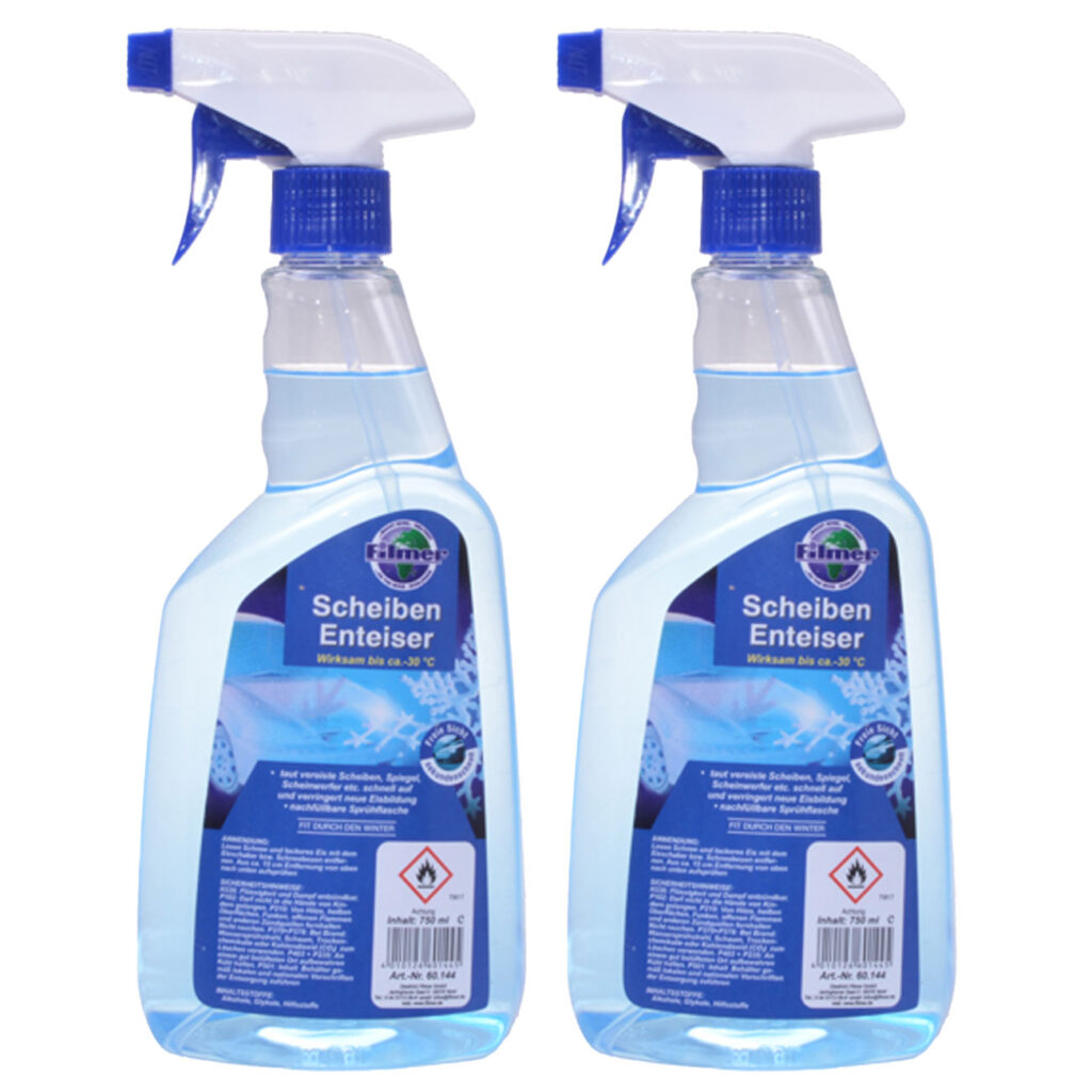 2er-Set Enteiser-Spray für Scheiben, Spiegel und Scheinwerfer, 750ml