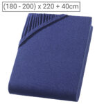 Wasserbett Premium Qualitäts-Jersey Fixleintuch, 100% Baumwolle, marine, 200 x 220 cm Wasserbett Premium Qualitäts-Jersey Fixleintuch, 100% Baumwolle, marine, 200 x 220 cm
