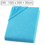 Einzelbett Qualitäts-Jersey Fixleintuch, 100% Baumwolle, türkis, 90 x 200 cm