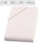 Boxspringbett-Topper Übergrösse Qualitäts-Jersey Fixleintuch, natur, 200 x 200 cm
