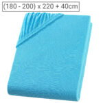 Wasser-/Boxspringbett Superb Qualitäts-Jersey Fixleintuch, türkis, 200 x 220 cm