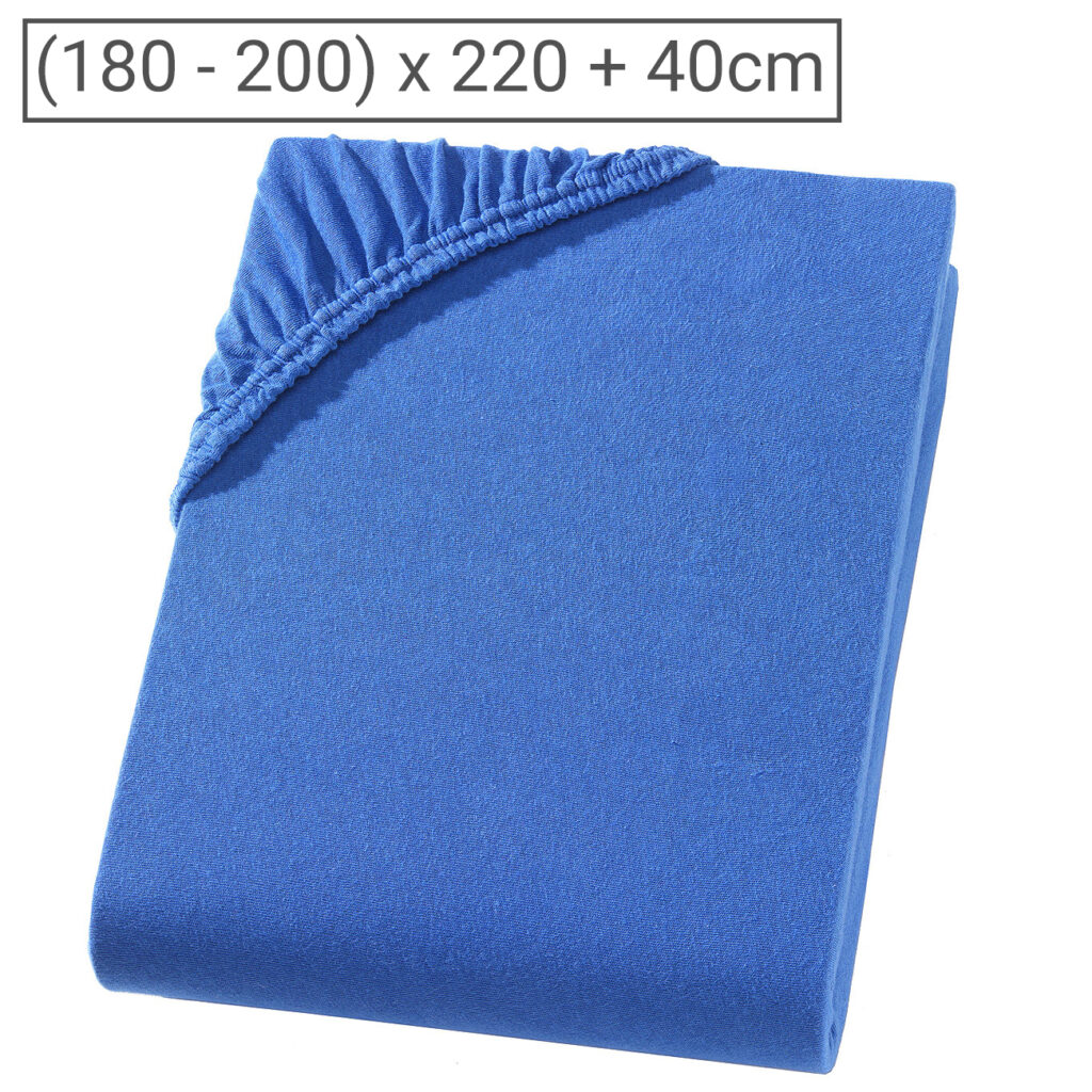 Wasser-/Boxspringbett Superb Qualitäts-Jersey Fixleintuch, royal, 200 x 220 cm