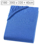 Wasser-/Boxspringbett Superb Qualitäts-Jersey Fixleintuch, royal, 200 x 220 cm