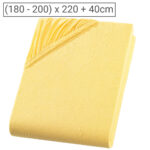 Wasser-/Boxspringbett Superb Qualitäts-Jersey Fixleintuch, maisgelb, 200 x 220 cm