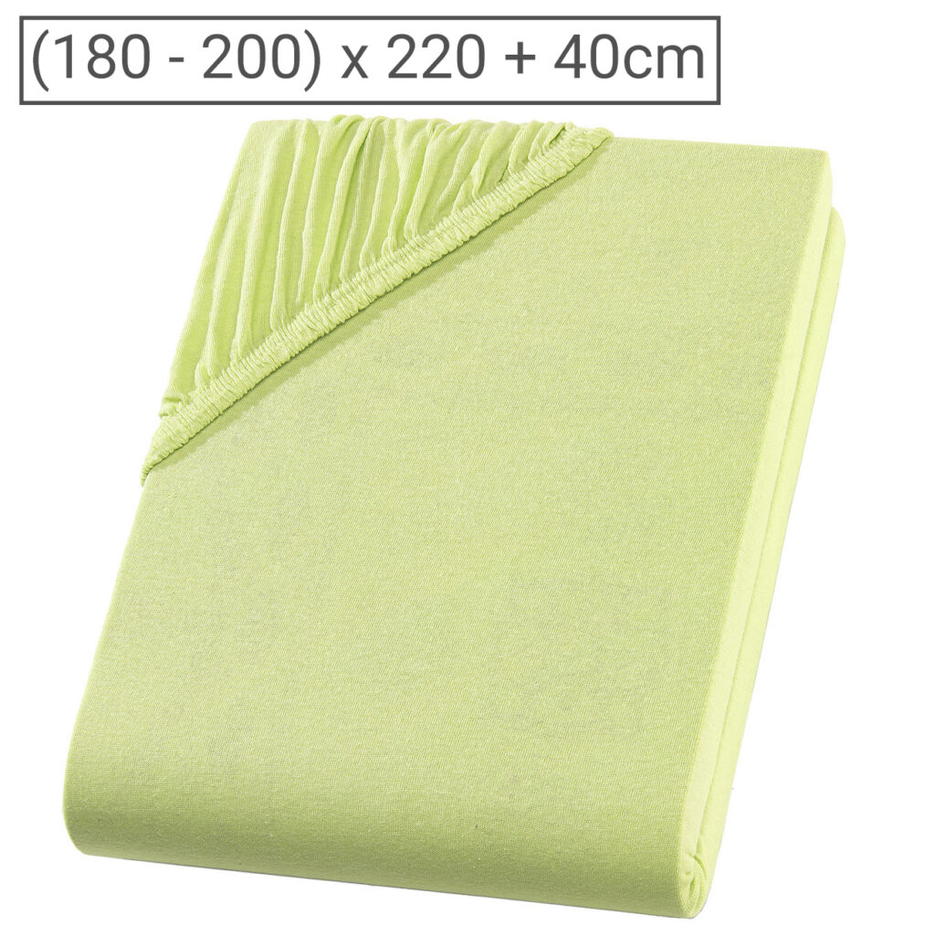Wasser-/Boxspringbett Superb Qualitäts-Jersey Fixleintuch, apfel, 200 x 220 cm