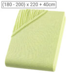 Wasser-/Boxspringbett Superb Qualitäts-Jersey Fixleintuch, apfel, 200 x 220 cm