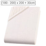 Übergrösse Premium Qualitäts-Jersey Fixleintuch, 100% Baumwolle, natur, 200 x 200 cm