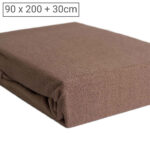Einzelbett Luxus Frottee Fixleintuch, 80% Baumwolle, 20% Mikrofaser, nougat, 90 x 200 cm