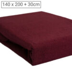 Doppelbett Luxus Frottee Fixleintuch, 80% Baumwolle, 20% Mikrofaser, bordeaux, 140 x 200cm Doppelbett Luxus Frottee Fixleintuch, 80% Baumwolle, 20% Mikrofaser, bordeaux, 140 x 200cm