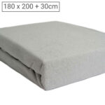 Übergrösse Luxus Frottee Fixleintuch, 80% Baumwolle, 20% Mikrofaser, silber, 180 x 200 cm