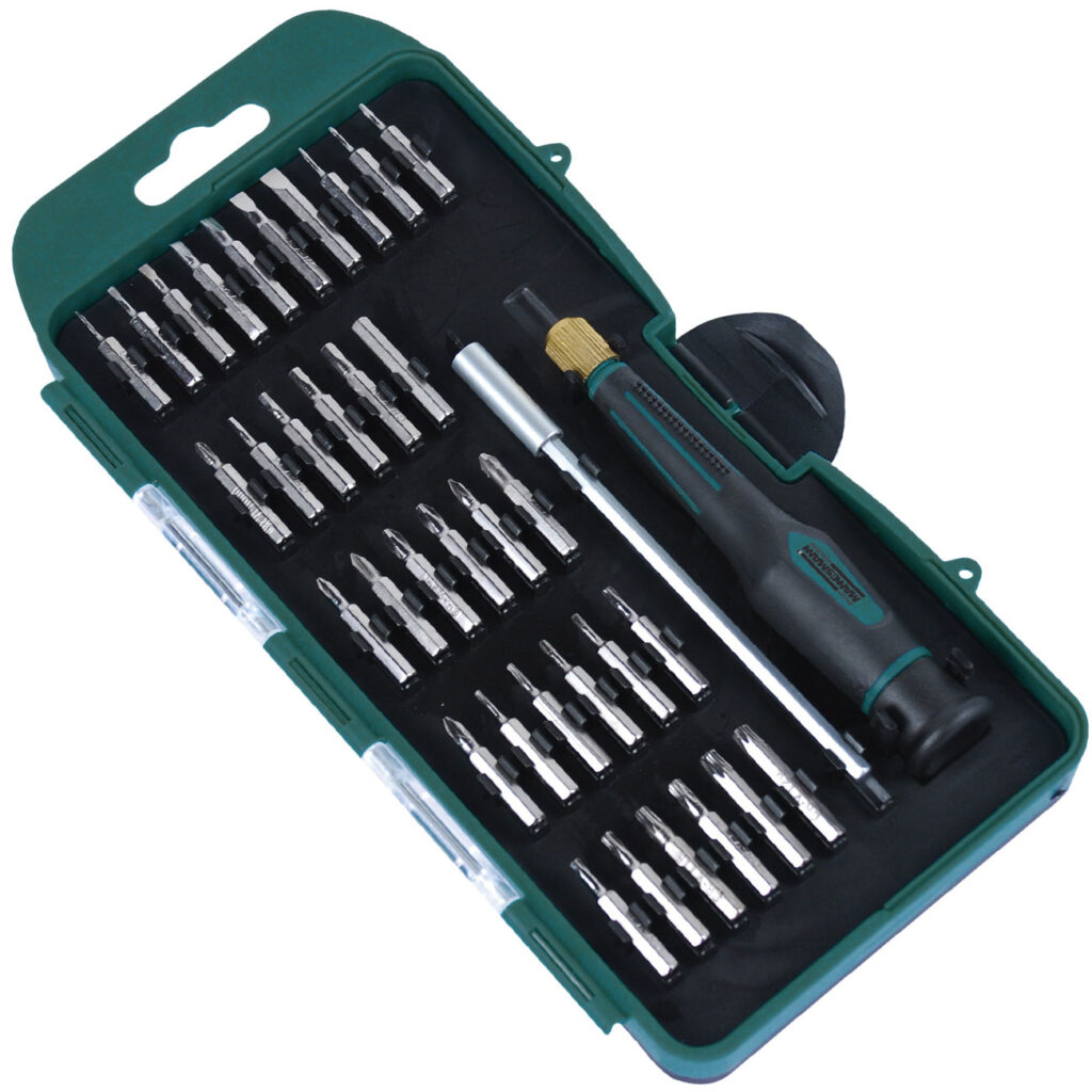 Schraubendreher mit Bitsatz, 36-tlg. Schraubendreher mit Bitsatz, 36-tlg.
