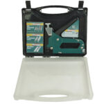 Tacker-Set, mit Koffer und Klammern, Einschlagkraft einstellbar, 26 x 21 x 4 cm