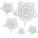 Silikon-Frischhaltedeckel, dehnbar, 5 Stück