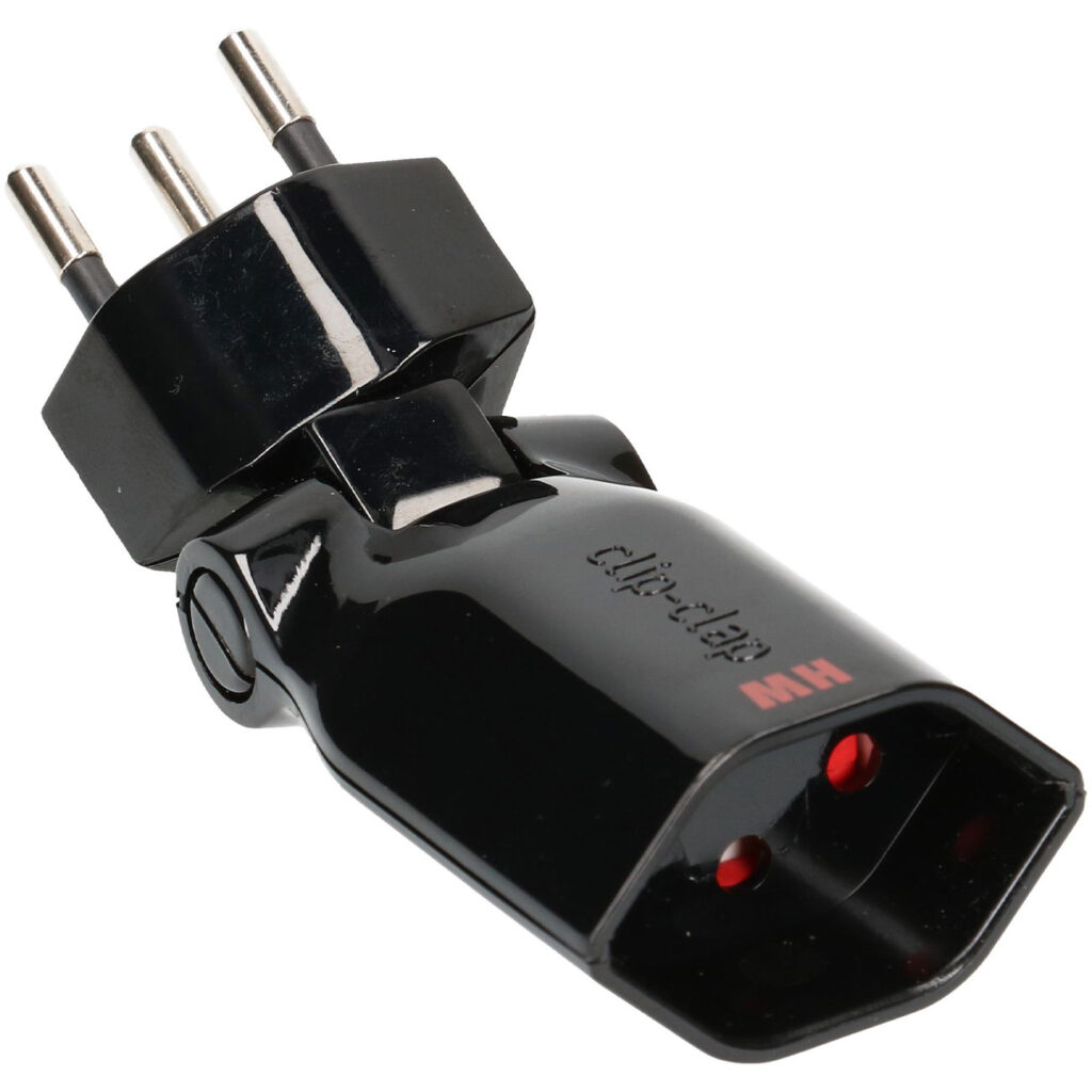 Abzweigstecker, 1 x Typ 13, 3-polig, schwarz, BS Abzweigstecker, 1 x Typ 13, 3-polig, schwarz, BS