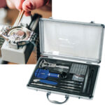 Uhrmacher-Set im Alukoffer, für Reparaturen oder Batterieaustausch