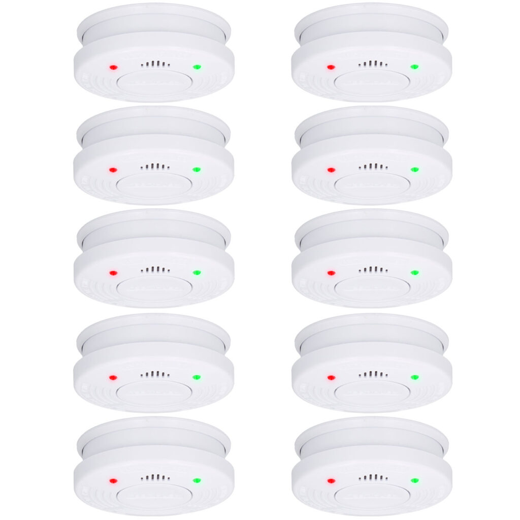 10er-Set Optischer Rauchwarnmelder, 85dB 10er-Set Optischer Rauchwarnmelder, 85dB