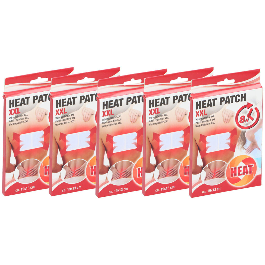 5er-Set XXL Wärmepflaster für den Rücken, 13 x 19 cm