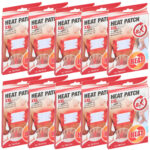 10er-Set XXL Wärmepflaster für den Rücken, 13 x 19 cm