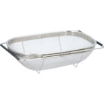 Spülbecken-Sieb, ausziehbar von 35 auf 55 cm, Edelstahl Spülbecken-Sieb, ausziehbar von 35 auf 55 cm, Edelstahl