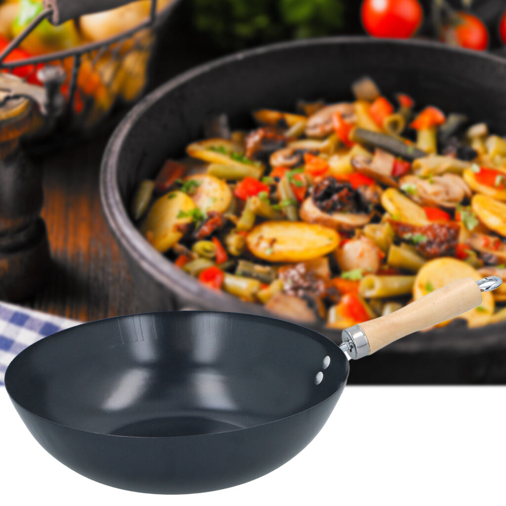 Wokpfanne mit Holzgriff, Ø 30 cm Wokpfanne mit Holzgriff, Ø 30 cm