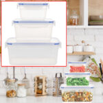 Vorratsboxen, 3er-Set 500/900/1500ml, transparent