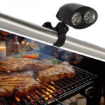 Grill-Lampe mit Schraubklemme, BBQ, schwarz