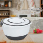 Rutschfeste Rührschüssel mit Frischhaltedeckel, 5 l