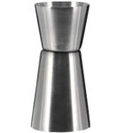 Cocktail-Doppelmassbecher, Edelstahl 25/50ml
