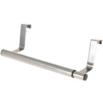 Handtuchhalter für Türen, ausziehbar von 25 auf 40 cm, silber