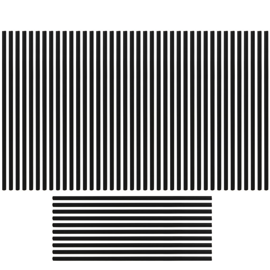 50 Strohhalme, wiederverwendbar, schwarz 50 Strohhalme, wiederverwendbar, schwarz