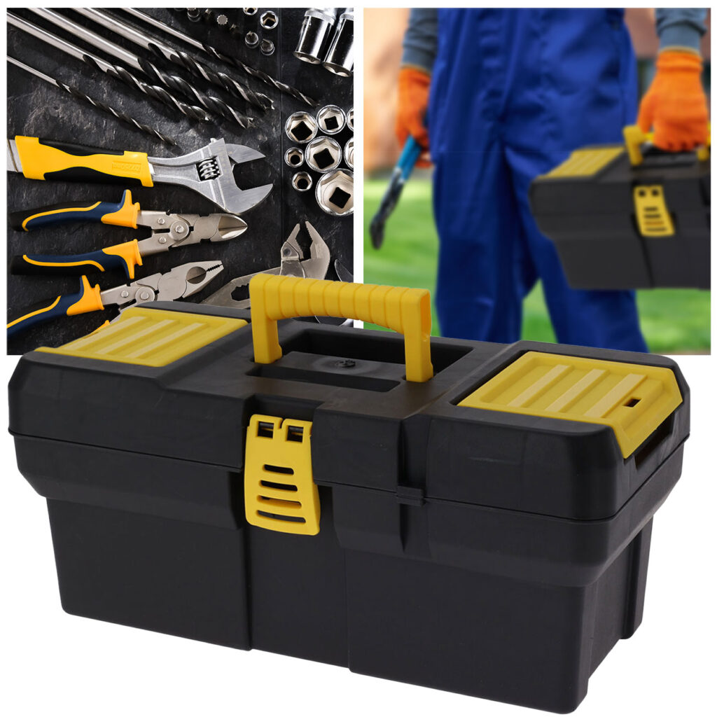 Werkzeugkasten, Werkzeugbox, 41 x 20 x 19 cm Werkzeugkasten, Werkzeugbox, 41 x 20 x 19 cm