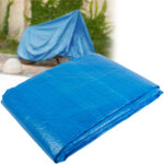 Abdeck-Plane, mit Metallösen, 4 x 6m, blau