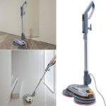 Fussboden-Poliermaschine mit Teleskop-Griff, Mikrofaserpads, Sprühfunktion, LEDs Fussboden-Poliermaschine mit Teleskop-Griff, Mikrofaserpads, Sprühfunktion, LEDs