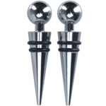 Flaschenverschluss 2er-Set, verchromtes Metall Flaschenverschluss 2er-Set, verchromtes Metall