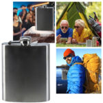 Flachmann aus Edelstahl, ca. 200 ml