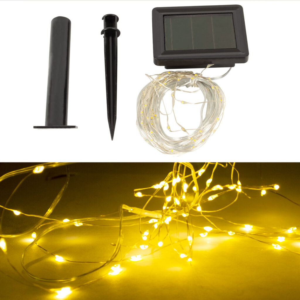 Solar Lichterdraht, 100 LED, IP44 Solar Lichterdraht, 100 LED, IP44