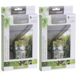 2er-Set Fliegengitter für Fenster, 1,3 x 1,5m, inkl. Klettband