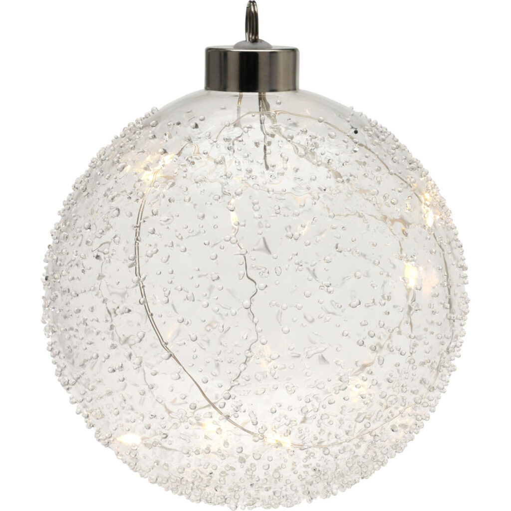 Weihnachtskugel zum Aufhängen, warmweiss, 10 LED-Lichter, Ø 15 cm