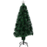 Weihnachtsbaum in Naturfaseroptik mit 90 LEDs warmweiss & LED Sternspitze, H 90 cm