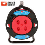 Kabelrolle 4x Typ 13 schwarz, 25m Thermoschutz Swiss Edition