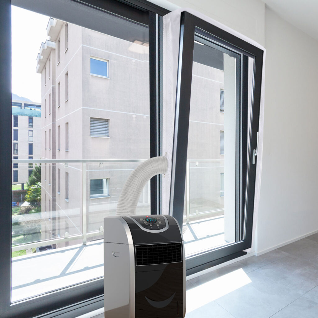 XXL-Abdichtung für Fenster und Türen, für Abluftschlauch von mobilen Klimaanlagen