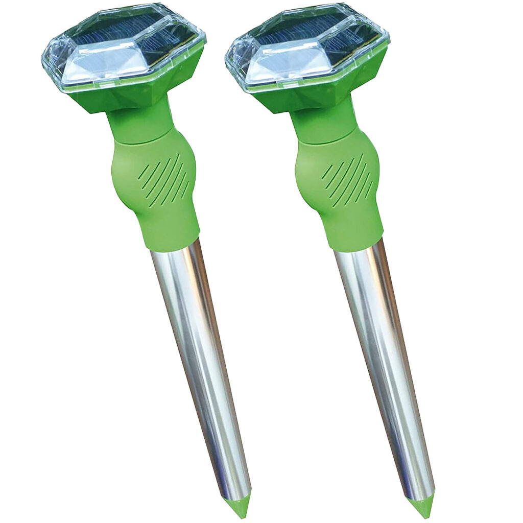 2er-Set Universal Ultraschall Hunde- und Katzenschreck, solarbetrieben