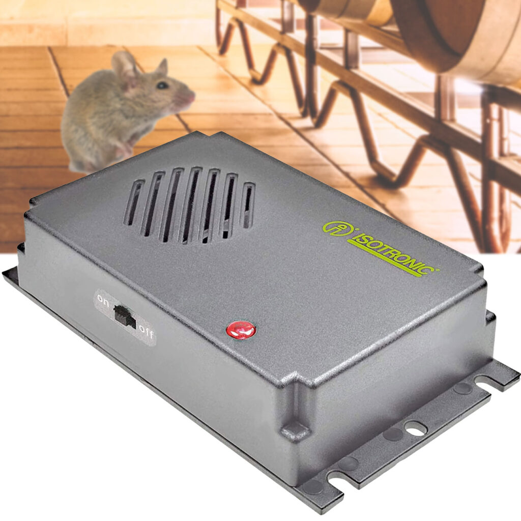 Ultraschall Mäuse- und Rattenabwehr, batteriebetrieben, bis zu 40 m²