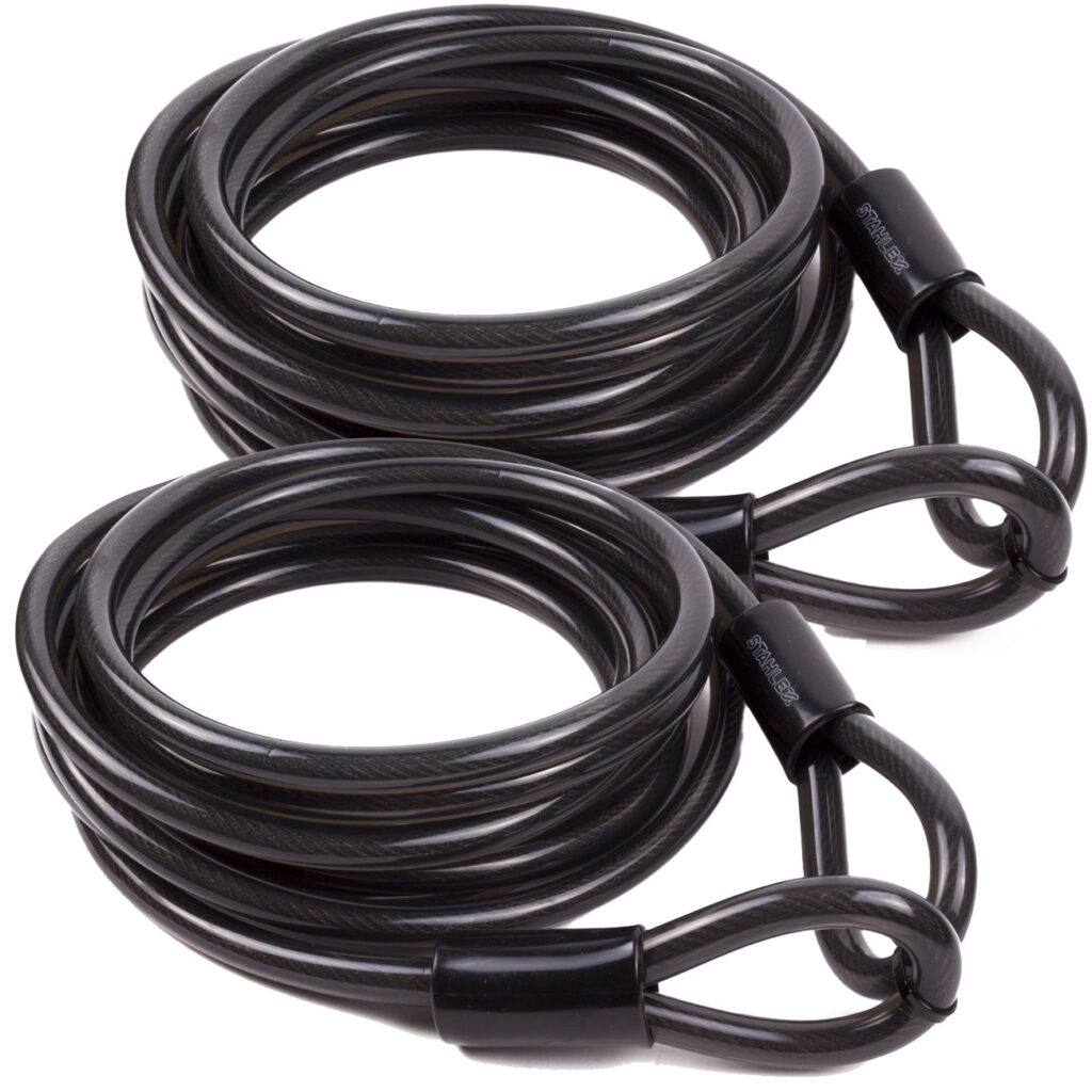 2er-Set Stahlseil, wetterfest, 5m x Ø 1,2cm 2er-Set Stahlseil, wetterfest, 5m x Ø 1,2cm